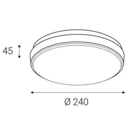 LED2 - LED Āra griestu gaismeklis LUNA LED/25W/230V  IP54 apaļš