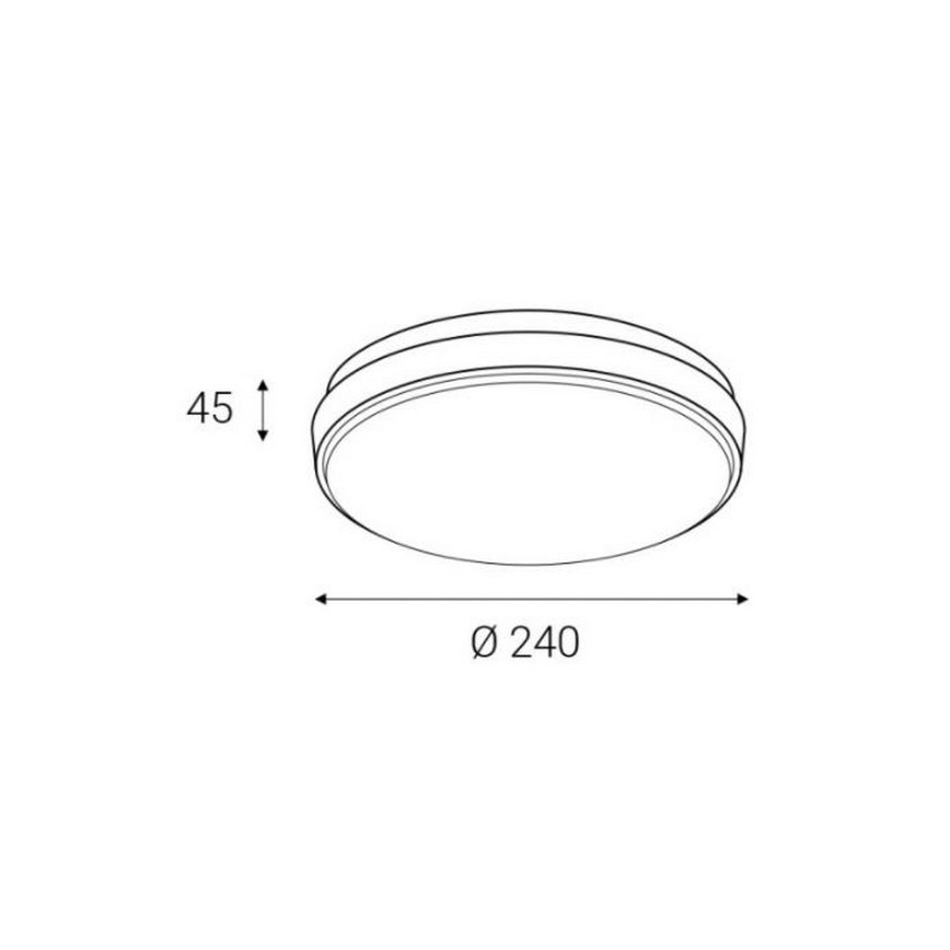 LED2 - LED Āra griestu gaismeklis LUNA LED/25W/230V  IP54 apaļš