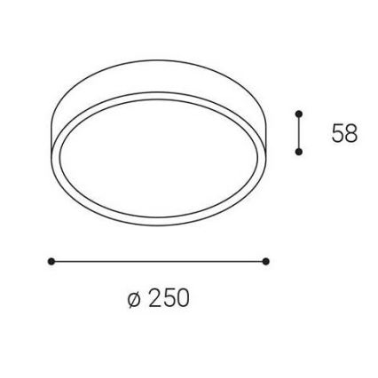 LED2 - LED Āra griestu gaismeklis MIRA LED/18W/230V IP65 melns