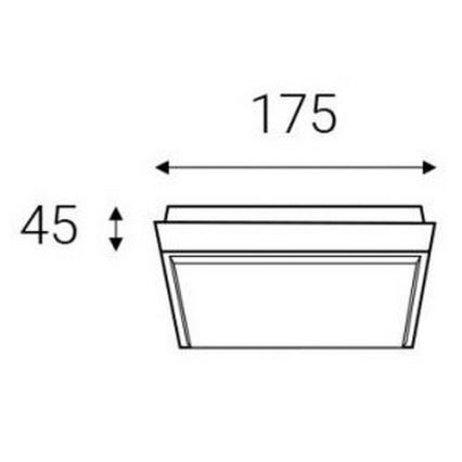 LED2 - LED Āra griestu gaismeklis QUADO LED/25W/230V antracīta IP54