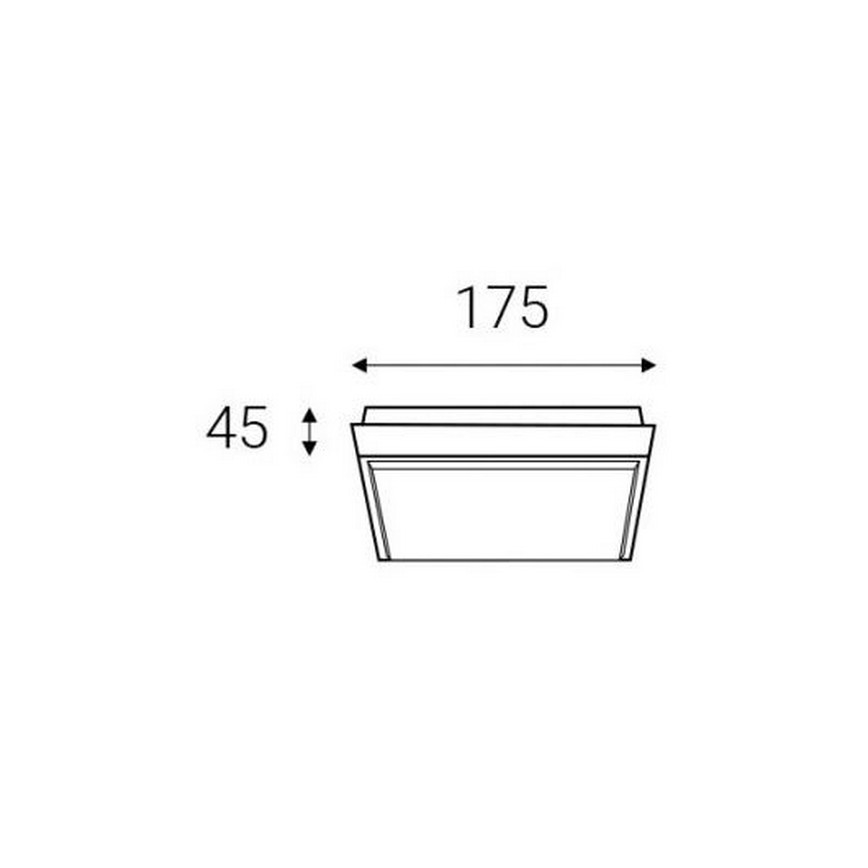 LED2 - LED Āra griestu gaismeklis QUADO LED/25W/230V antracīta IP54