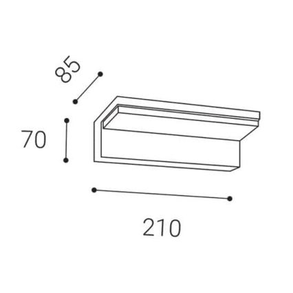 LED2 - LED Āra sienas lampa ar sensoru HUGO LED/9W/230V IP54 3000K/4000K