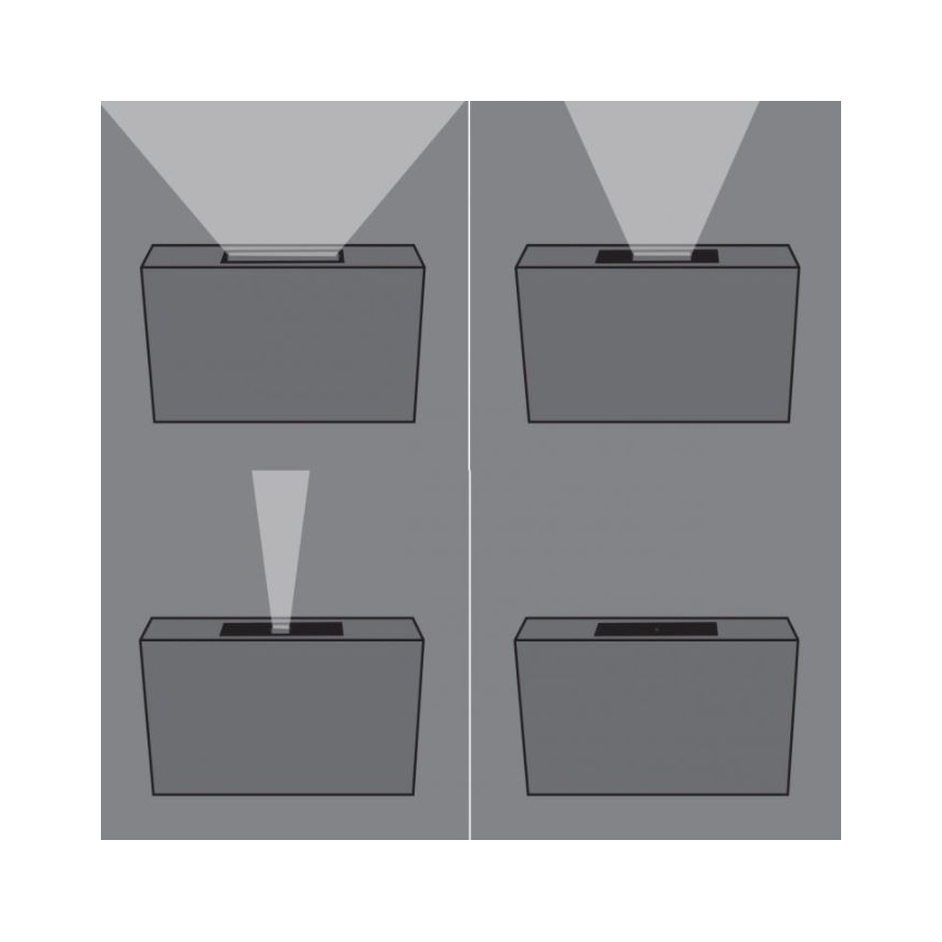 LED2 - LED Āra sienas gaismeklis BLADE 2xLED/12W/230V IP54