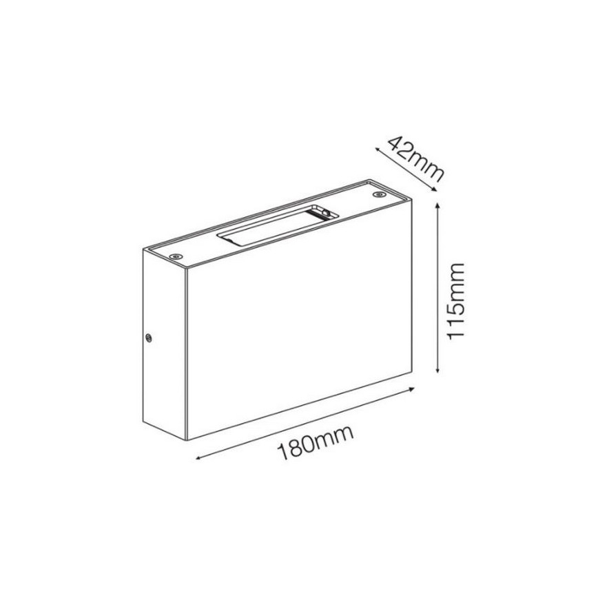 LED2 - LED Āra sienas gaismeklis BLADE 2xLED/12W/230V IP54