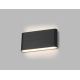 LED2 - LED Āra sienas gaismeklis FLAT 2xLED/6W/230V antracīts IP54