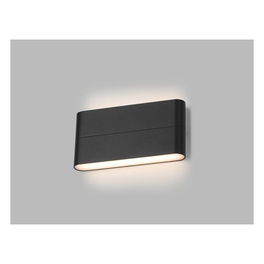 LED2 - LED Āra sienas gaismeklis FLAT 2xLED/6W/230V antracīts IP54
