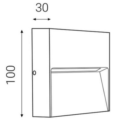 LED2 - LED Āra sienas gaismeklis STEP ON LED/3W/230V antracīts IP54