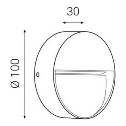 LED2 - LED Āra sienas gaismeklis STEP ON LED/3W/230V IP54