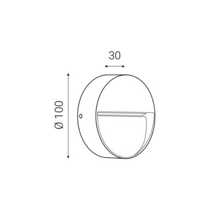 LED2 - LED Āra sienas gaismeklis STEP ON LED/3W/230V IP54