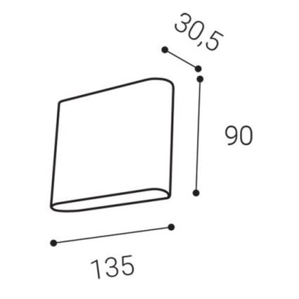 LED2 - LED Āra sienas lampa FLAT 2xLED/3W/230V IP65 3000K/4000K/5700K, melna