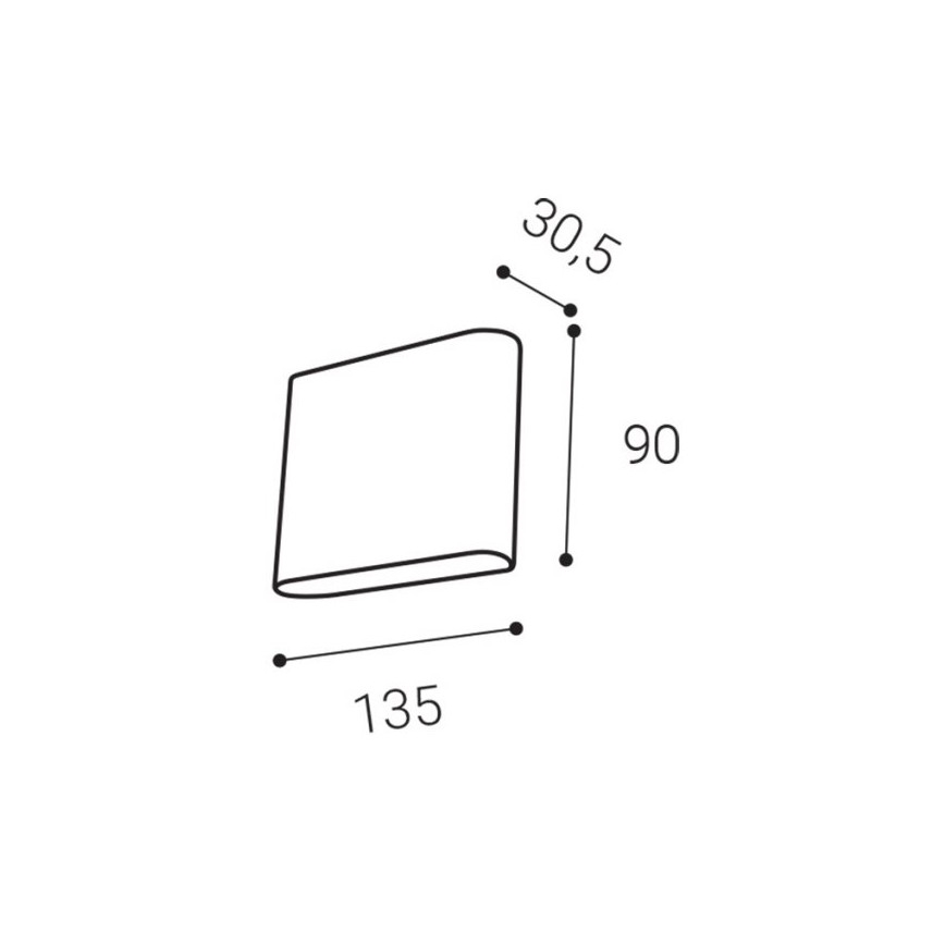 LED2 - LED Āra sienas lampa FLAT 2xLED/3W/230V IP65 3000K/4000K/5700K, melna