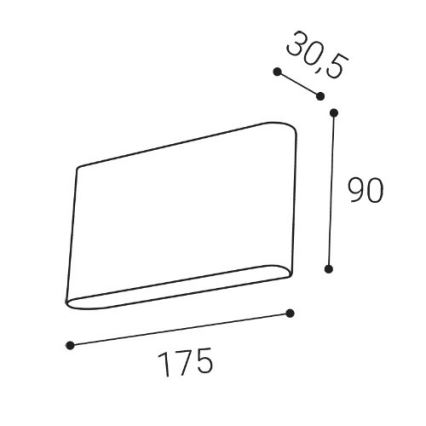 LED2 - LED Āra sienas lampa FLAT 2xLED/5W/230V IP65 3000K/4000K/5700K, melna