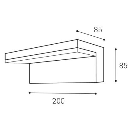 LED2 - LED Āra sienas lampa HUGO LED/9W/230V IP54 3000K/4000K