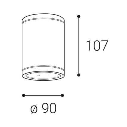 LED2-LED Āra starmetis TUBO LED/10W/230V IP65 3000K/4000K/5700K, melns