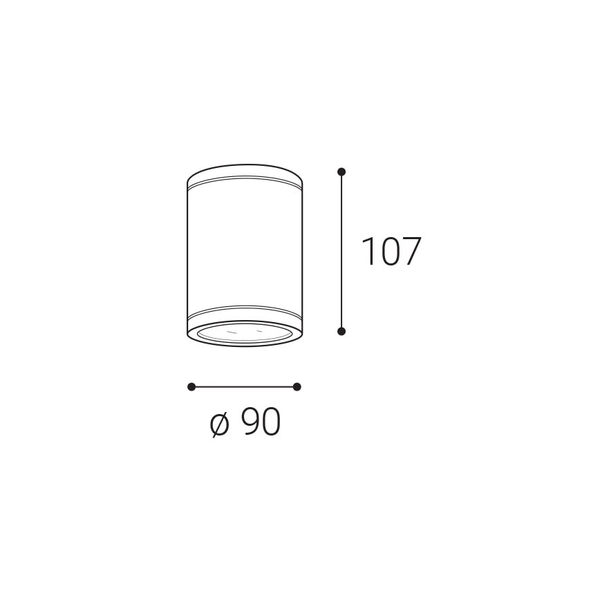 LED2-LED Āra starmetis TUBO LED/10W/230V IP65 3000K/4000K/5700K, melns