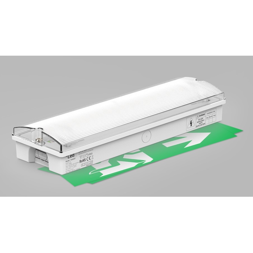 LED2 - LED Avārijas gaismas lampa SAFE ON LED/3W/3,6V 6000K IP65