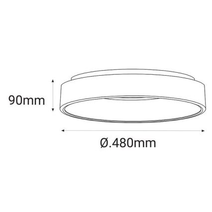 LED2 - LED Griestu gaismeklis BELLA LED/40W/230V 3000/4000K melns