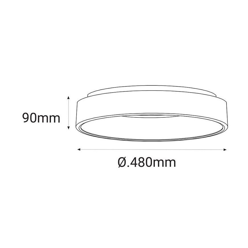 LED2 - LED Griestu gaismeklis BELLA LED/40W/230V 3000/4000K melns