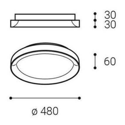 LED2 - LED Griestu gaismeklis BELLA SLIM LED/38W/230V 3000/4000K balts