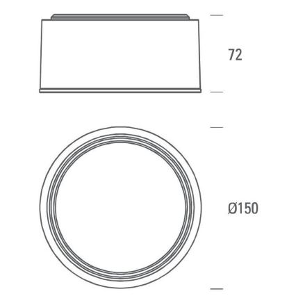 LED2 - LED Griestu gaismeklis BUTTON LED/17W/230V antracīta