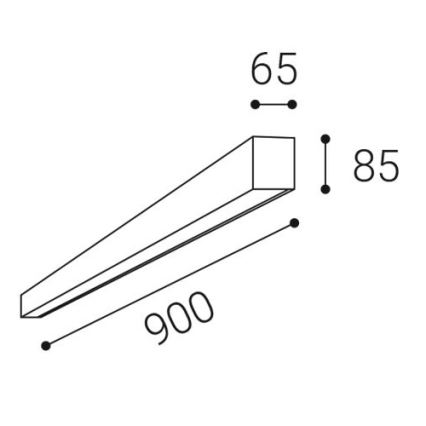LED2 - LED griestu gaismeklis LINO LED/24W/230V 3000/3500/4000K 90 cm balts
