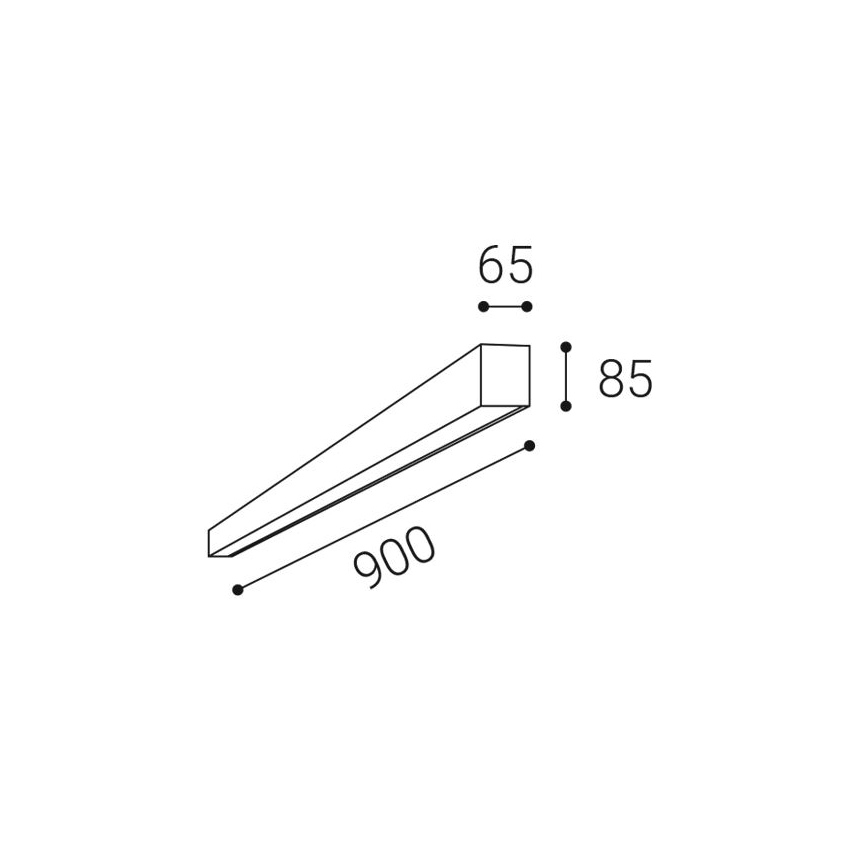 LED2 - LED griestu gaismeklis LINO LED/24W/230V 3000/3500/4000K 90 cm balts