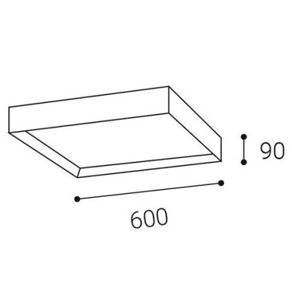 LED2 - LED Griestu gaismeklis MILO LED/60W/230V 3000/4000K