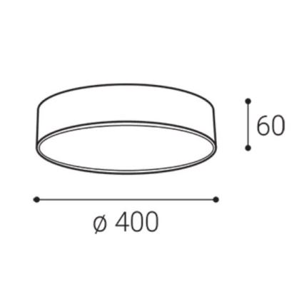 LED2 - LED griestu gaismeklis MONO SLIM LED/30W/230V 3000/4000K Ø 40 cm balta