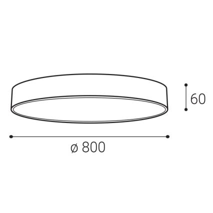 LED2 - LED griestu gaismeklis MONO SLIM LED/80W/230V 3000K/4000K Ø 80 cm melns