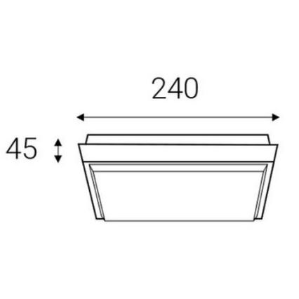 LED2 - LED griestu gaismeklis QUADO LED/25W/230V IP54 kvadrāts