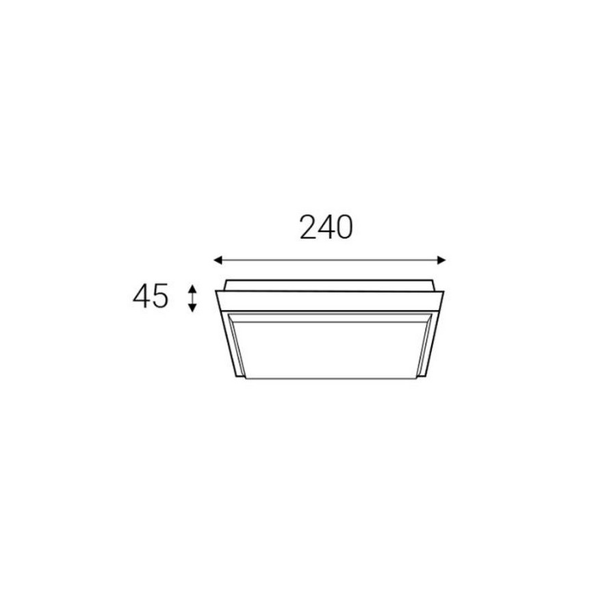 LED2 - LED griestu gaismeklis QUADO LED/25W/230V IP54 kvadrāts