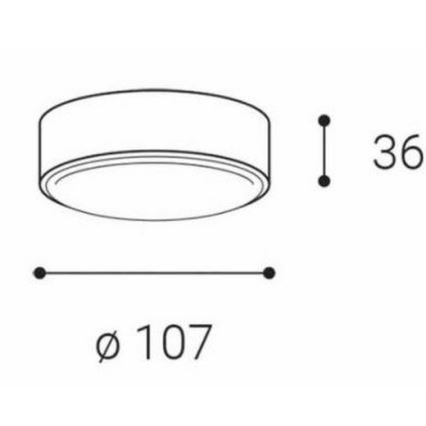 LED2 - LED griestu gaismeklis ROLO LED/6W/230V IP65 antracīts