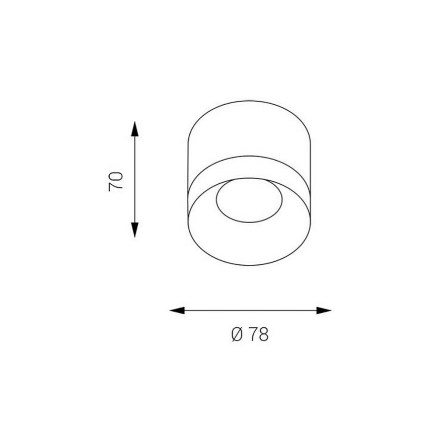 LED2 - LED griestu gaismeklis TINY LED/8W/230V Balts
