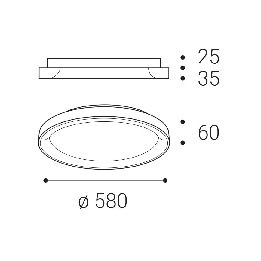 LED2 - LED Griestu lampa BELLA LED/48W/230V 3000K/4000K, balta