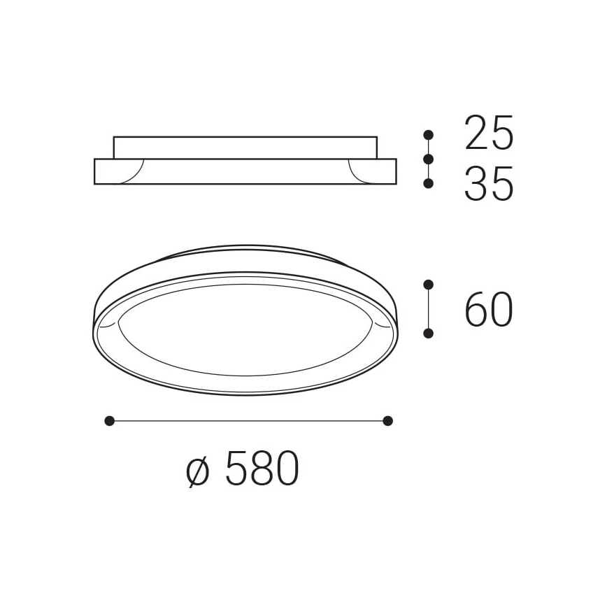 LED2 - LED Griestu lampa BELLA LED/48W/230V 3000K/4000K, brūna