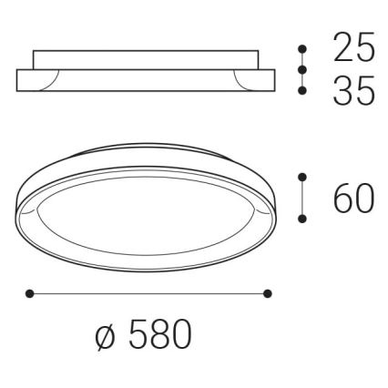 LED2 - LED Griestu lampa BELLA LED/48W/230V 3000K/4000K, melna