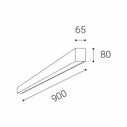 LED2 - LED Griestu lampa LINO LED/24W/230V 3000K/3500K/4000K melna 90 cm