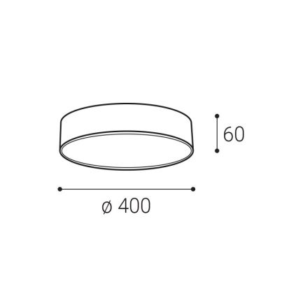 LED2 - LED Griestu lampa MONO LED/30W/230V 3000K/4000K melna
