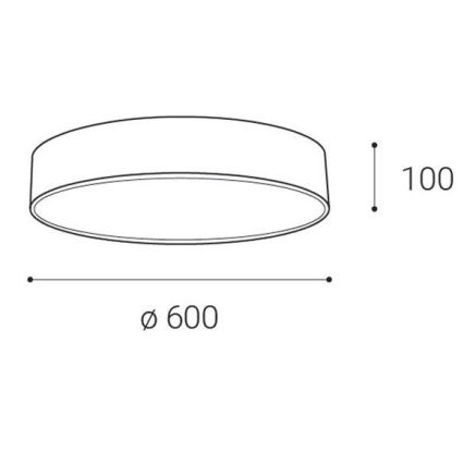 LED2 - LED Griestu lampa MONO LED/60W/230V 3000/4000K balta