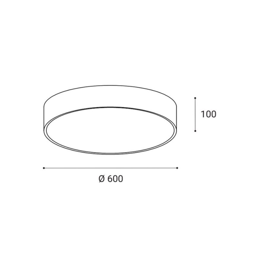 LED2 - LED Griestu lampa MONO LED/60W/230V 3000/4000K melna