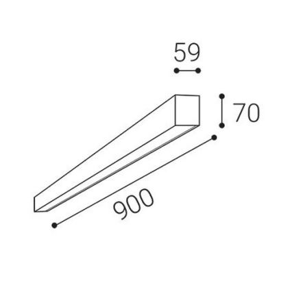 LED2 - LED griestu lampa NOLI LED/30W/230V 3000/3500/4000K 90 cm balta