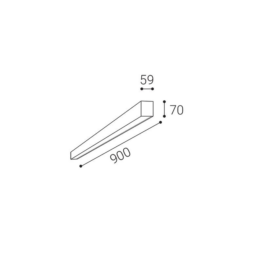 LED2 - LED griestu lampa NOLI LED/30W/230V 3000/3500/4000K 90 cm balta