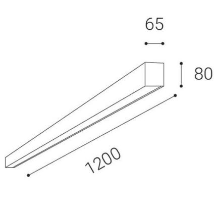 LED2 - LED Griestu virsapmetuma lampa LINO LED/30W/230V 3000/3500/4000K melna