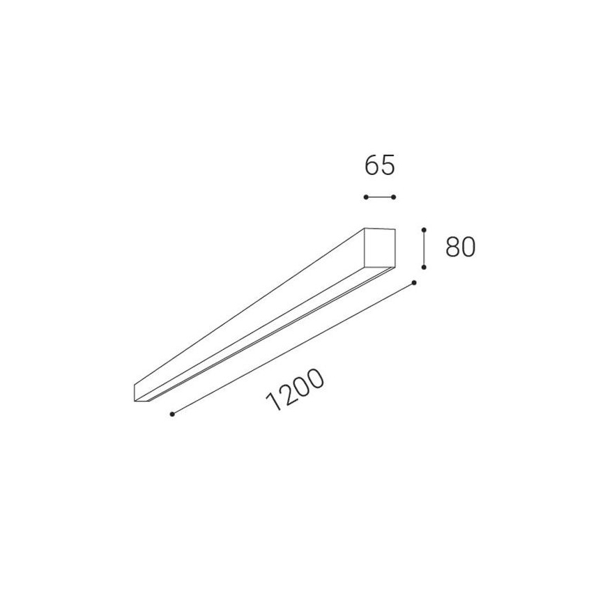 LED2 - LED Griestu virsapmetuma lampa LINO LED/30W/230V 3000/3500/4000K melna