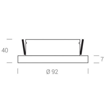 LED2 - LED Iebūvējams starmetis STATIC LED/7W/230V IP44