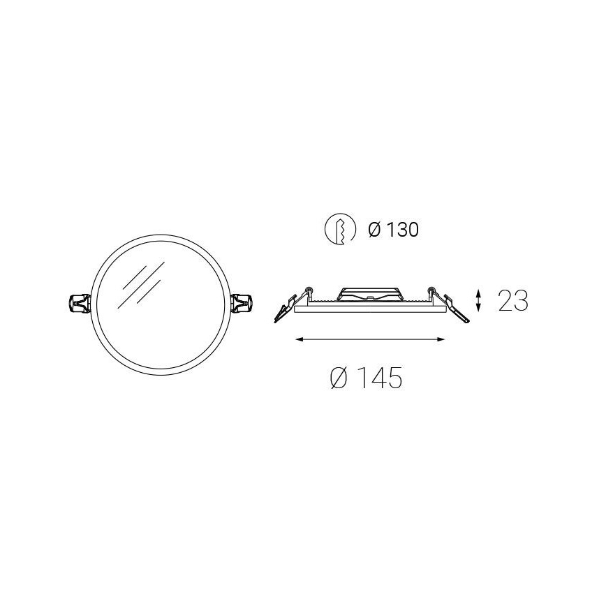 LED2 - LED Iegremdējama vannas istabas lampa SLIM LED/10W/230V IP43 CRI 90