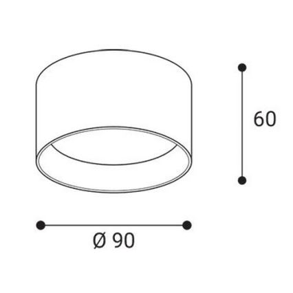 LED2 - LED ieliekamais gaismeklis ZETA ON LED/8W/230V 3000/3500/4000K Ø 9 cm balts