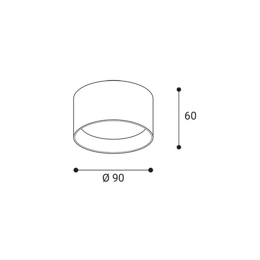 LED2 - LED ieliekamais gaismeklis ZETA ON LED/8W/230V 3000/3500/4000K Ø 9 cm balts