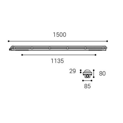 LED2 - LED Lielas slodzes lampa DUSTER LED/52W/230V IP66