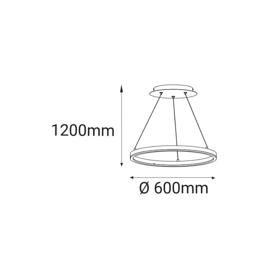 LED2 - LED lustra ar auklu CIRCLE LED/42W/230V